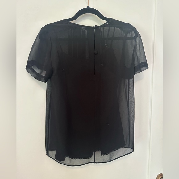 Marc Jacobs Marquee Georgette sheer pleated silk blouse w/ attached cami - 4 - Picture 9 of 13